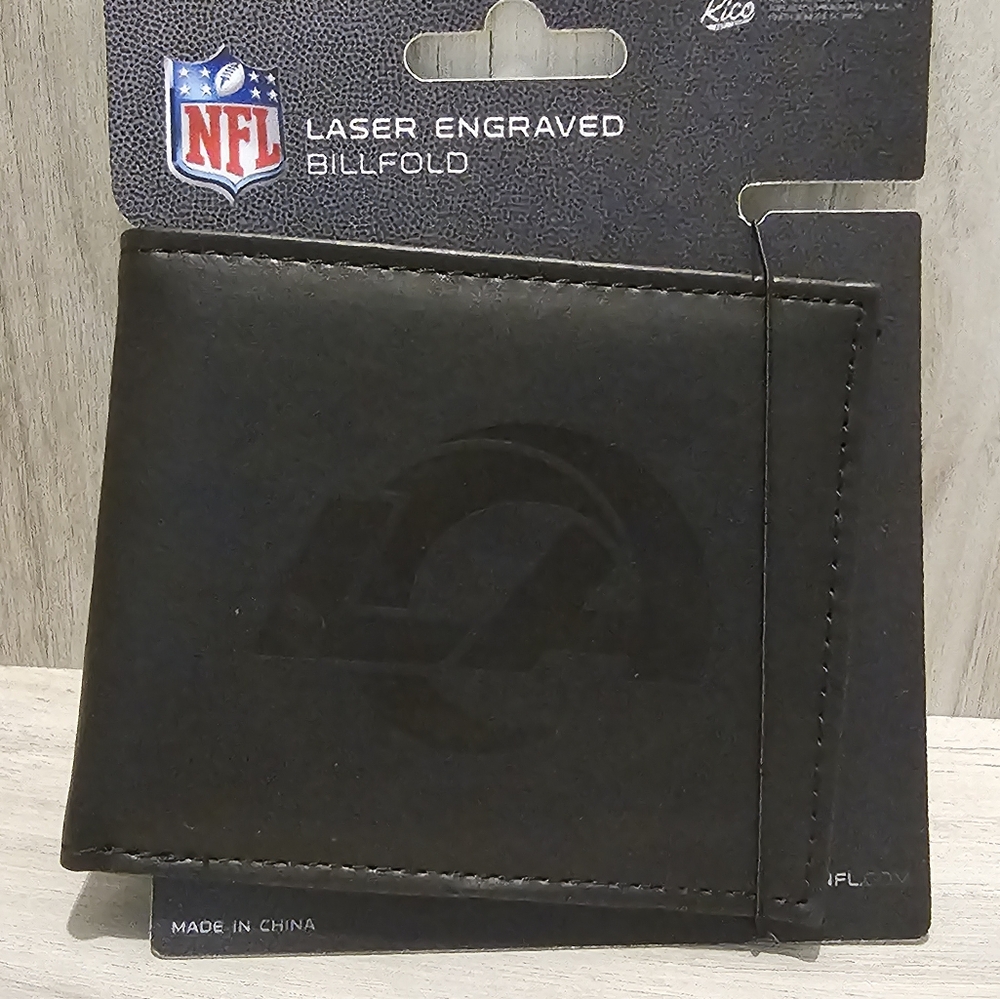 LOS ANGELES RAMS BI FOLD LAZER ENGRAVED WALLET